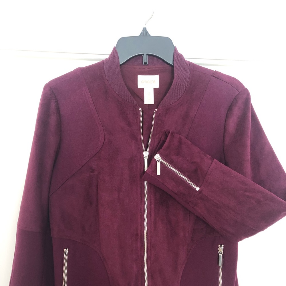 Chicos size 0 plum color jacket.